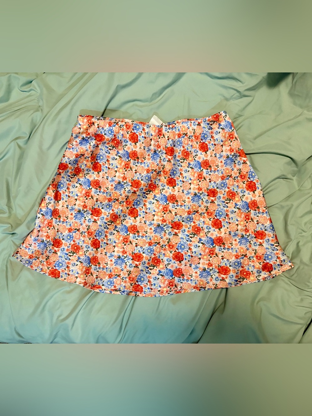 No Boundaries Floral Mini Silky Skirt